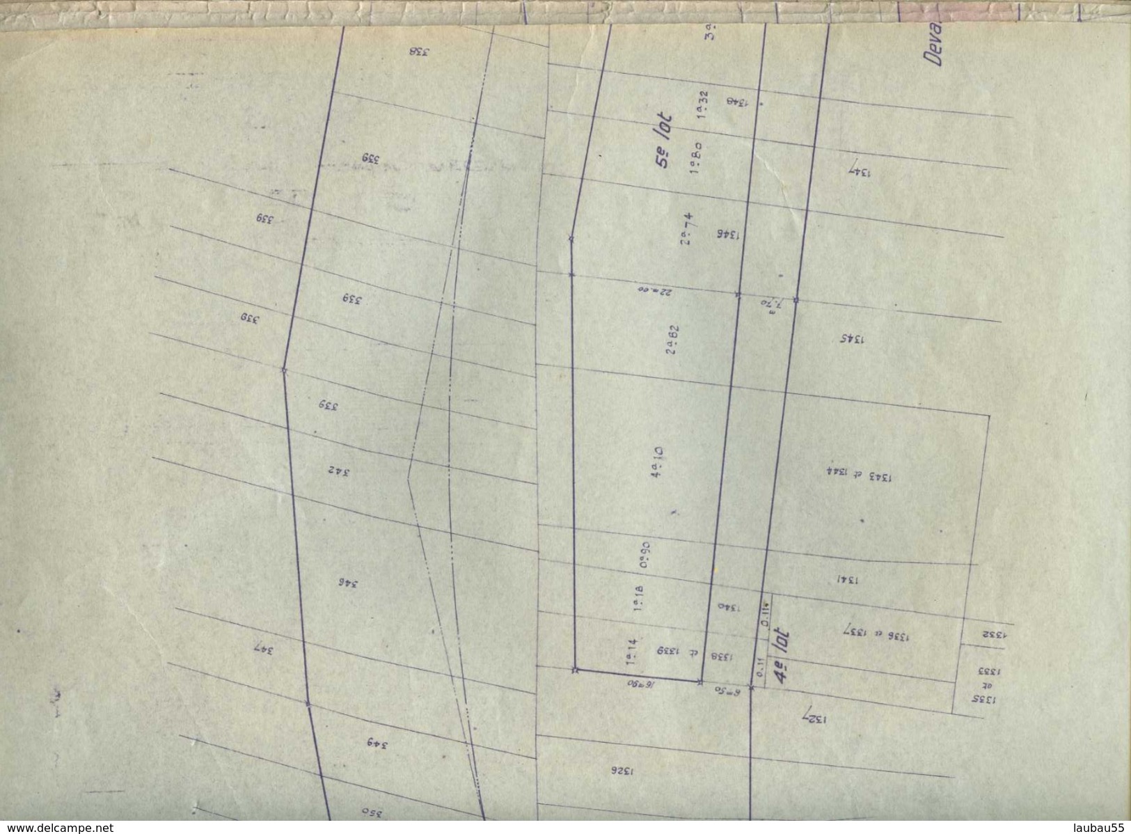 PLAN CANAL DE LA MARNE AU RHIN NEUVILLE SUR ORNAIN 1933 - Europe