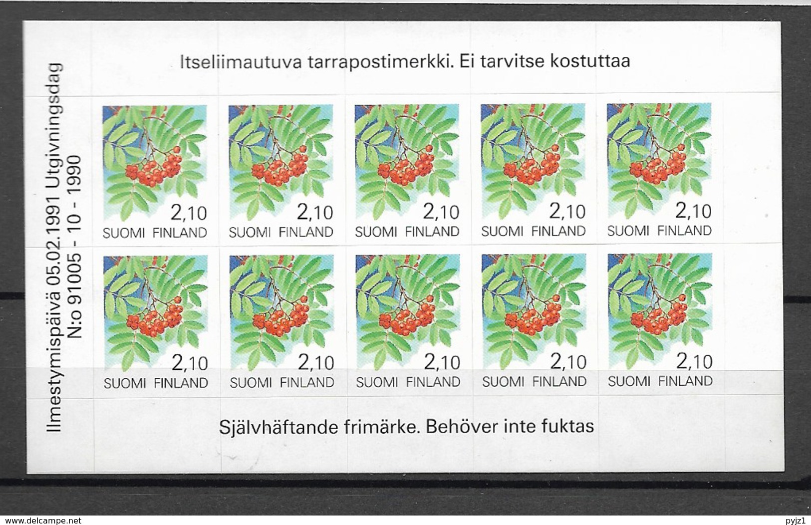 1991 MNH  Booklet, Finland 1129, Postfris** - Booklets