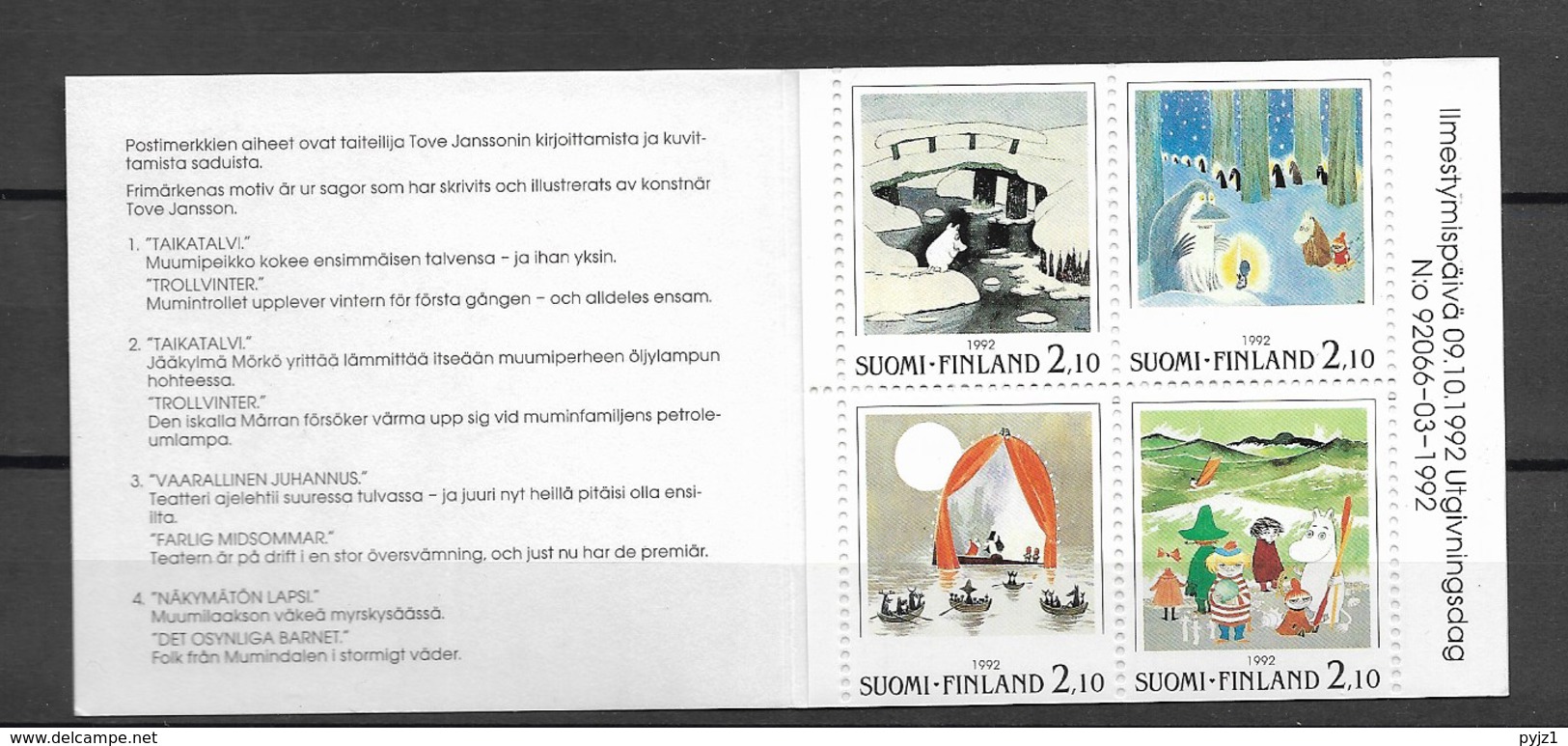 1992 MNH  Booklet, Finland MH 31, Postfris** - Booklets