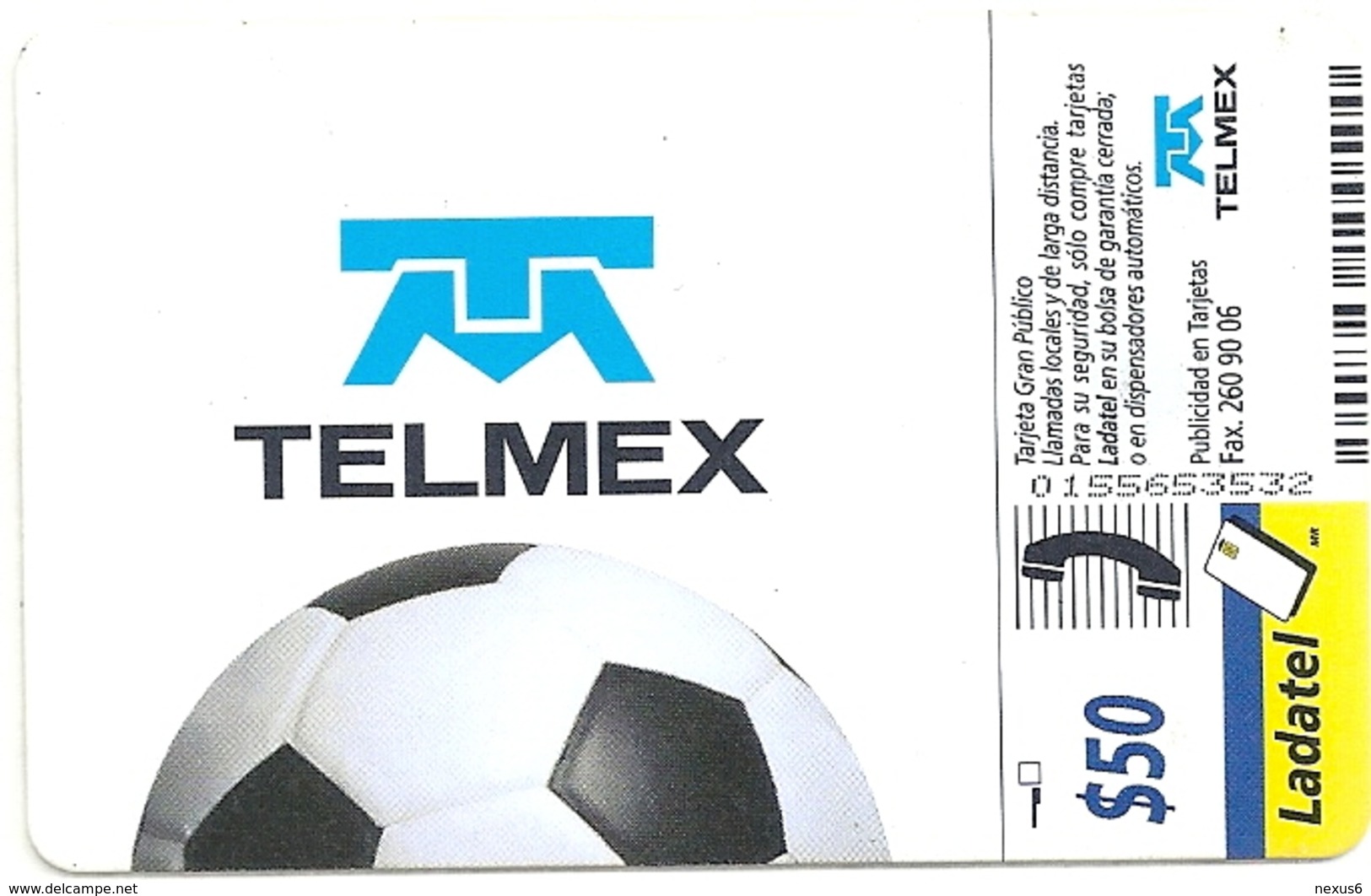 Mexico - Ladatel - World Cup - Flags Germany 2/32, Mex-SN-034-02, 50$, 03.1998, Used - Mexico