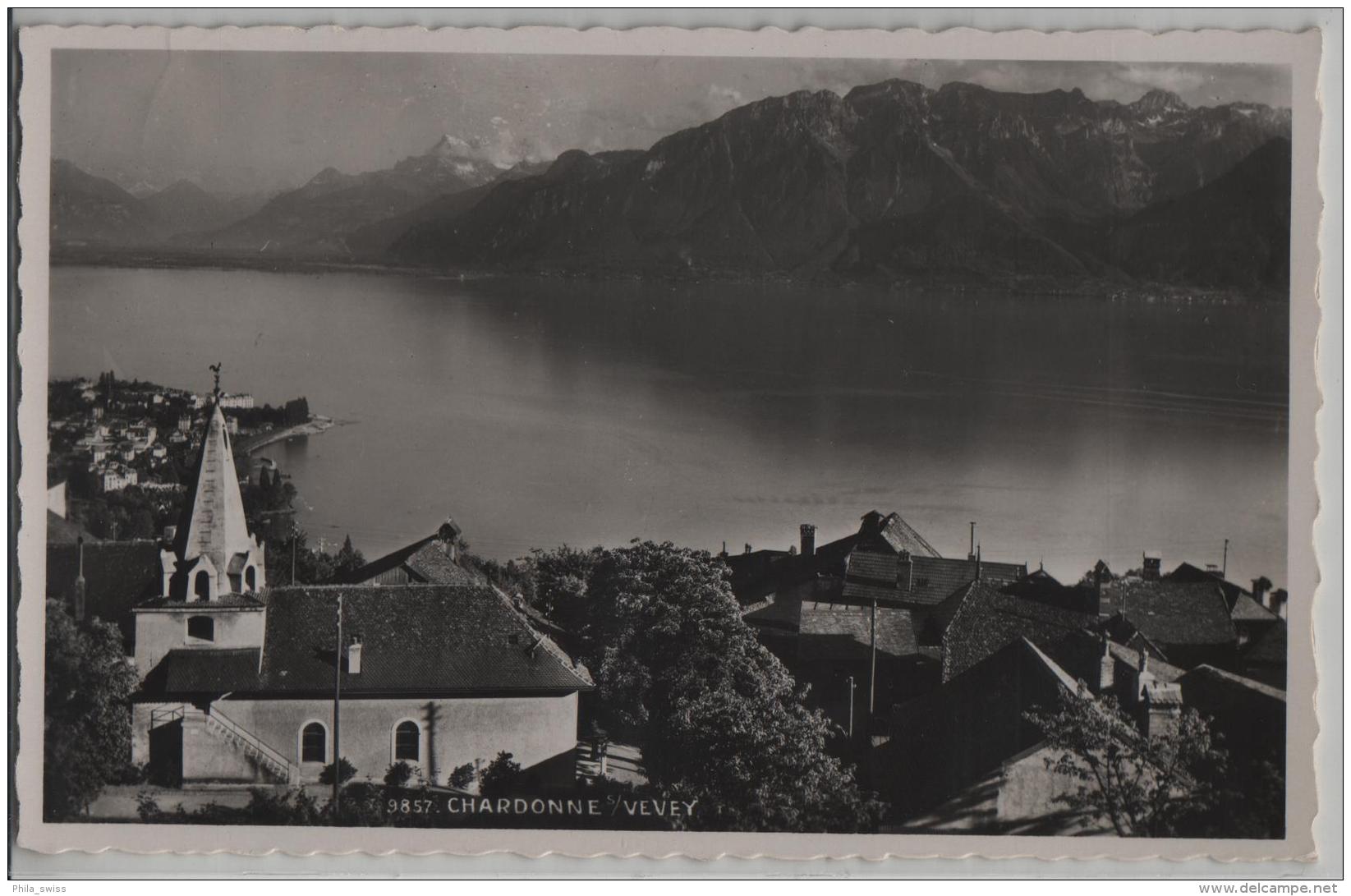 Chardonne S/Vevey - L'Eglise - Photo: Perrochet No. 9857 - Chardonne