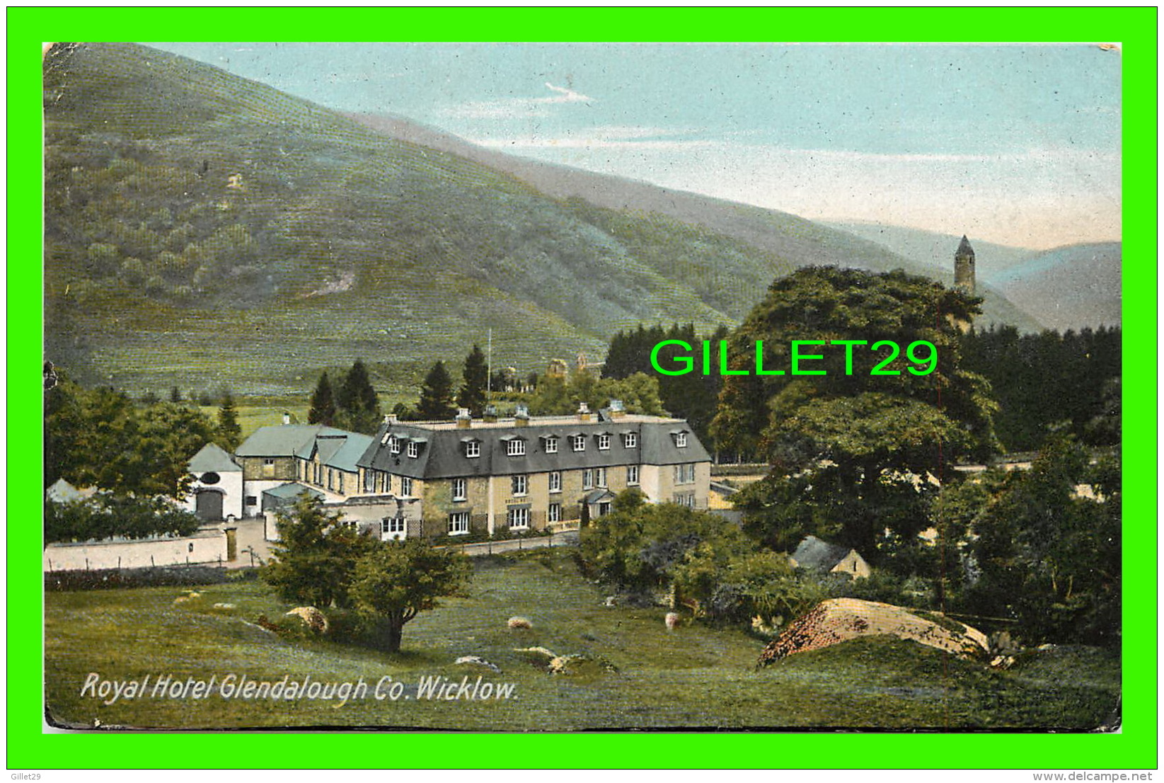 WICKLOW, IRLANDE - ROYAL HOTEL GLENDALOUGH CO - TRAVEL IN 1908 - LAWRENCE, PUBLISHER - - Wicklow