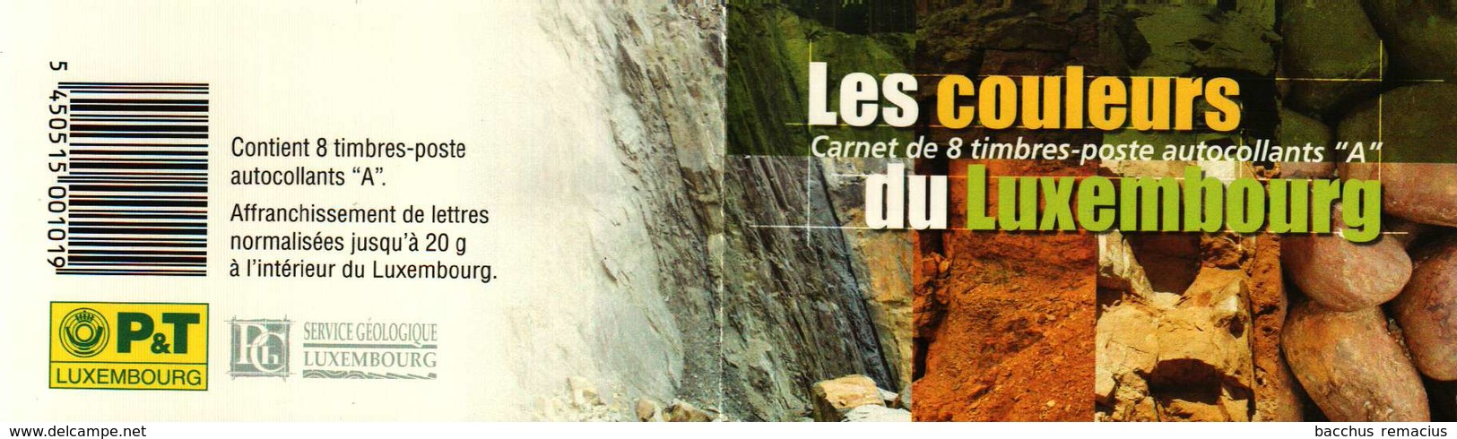 Luxembourg Carnet De 8 Timbres "A"  Autocollants Formations Géologiques  Gesteinsformationen 2005 - Carnets