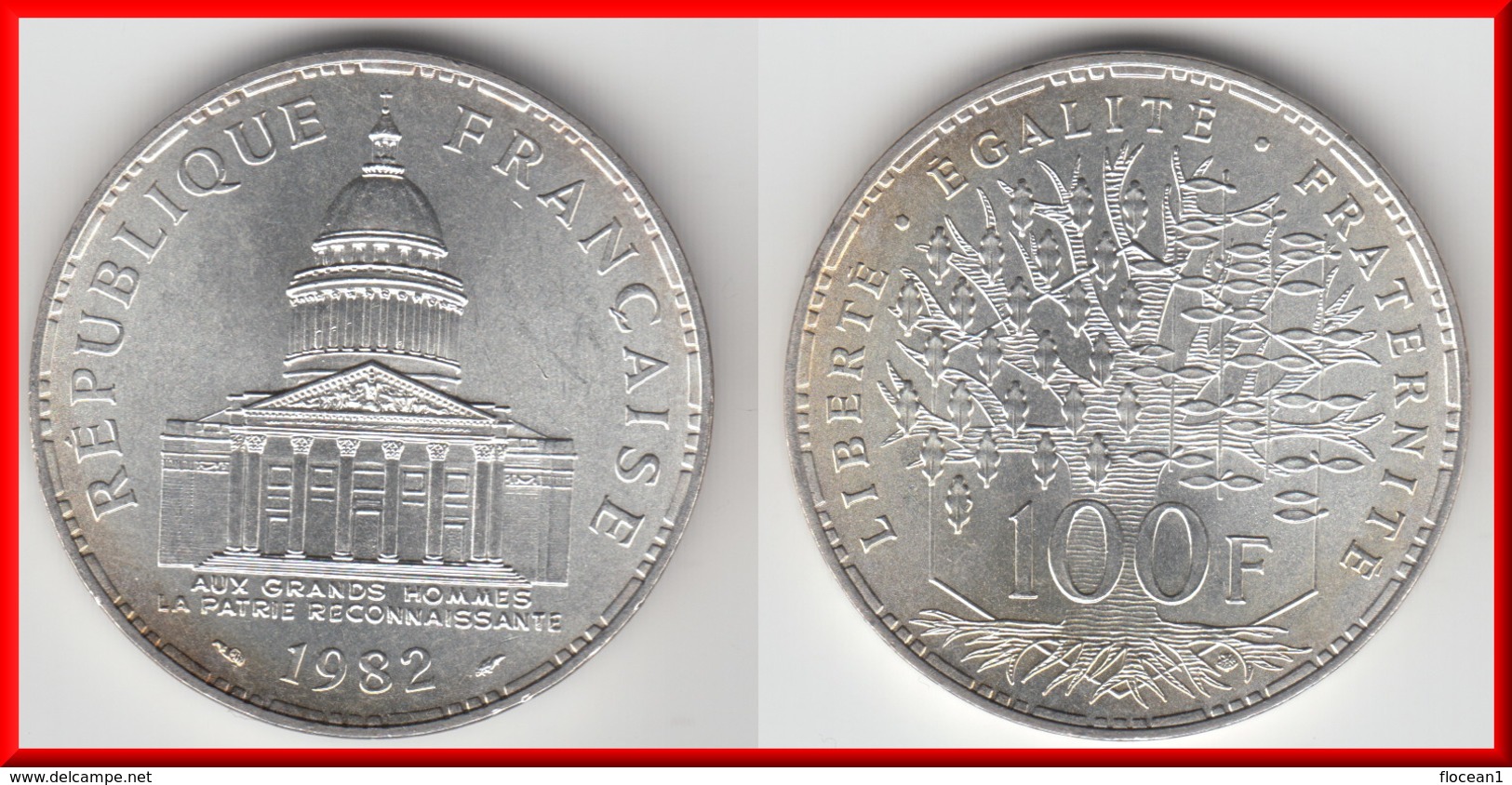 QUALITE **** 100 FRANCS 1982 PANTHEON - ARGENT - SILVER **** EN ACHAT IMMEDIAT !!! - Other & Unclassified