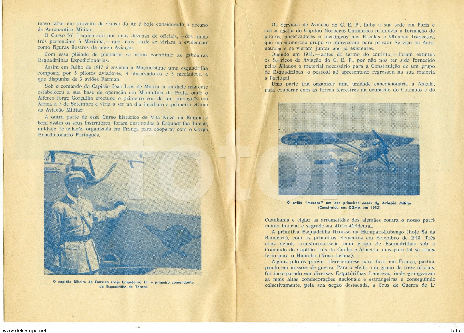 1964 FOLHETO COMEMORATIVO 50 ANOS AVIAÇAO MILITAR PORTUGAL - AeroAirplanes