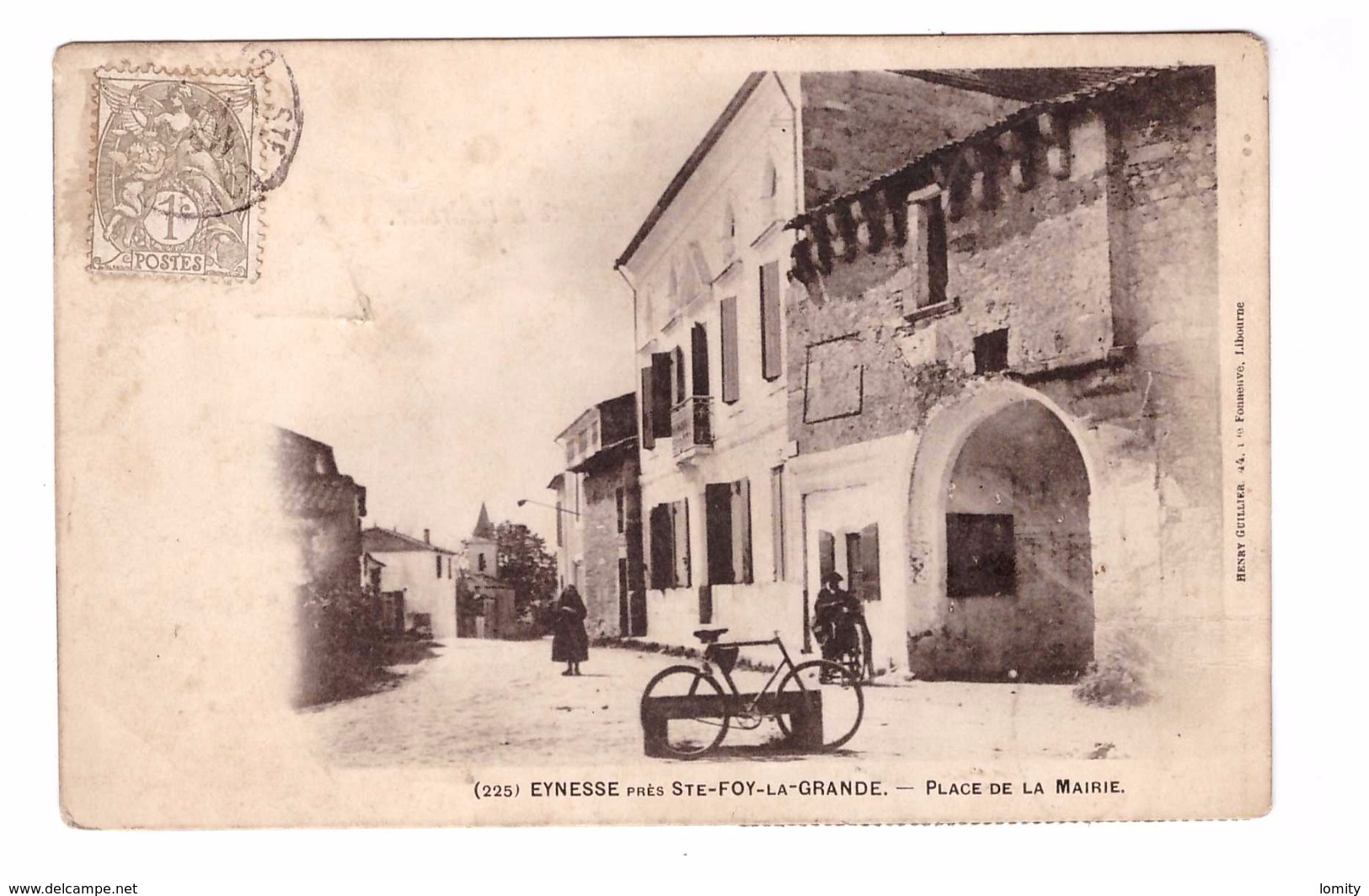 33 Eynesse Place De La Mairie Près Ste Foy La Grande  Timbre Taxe Carte Taxée - Autres & Non Classés