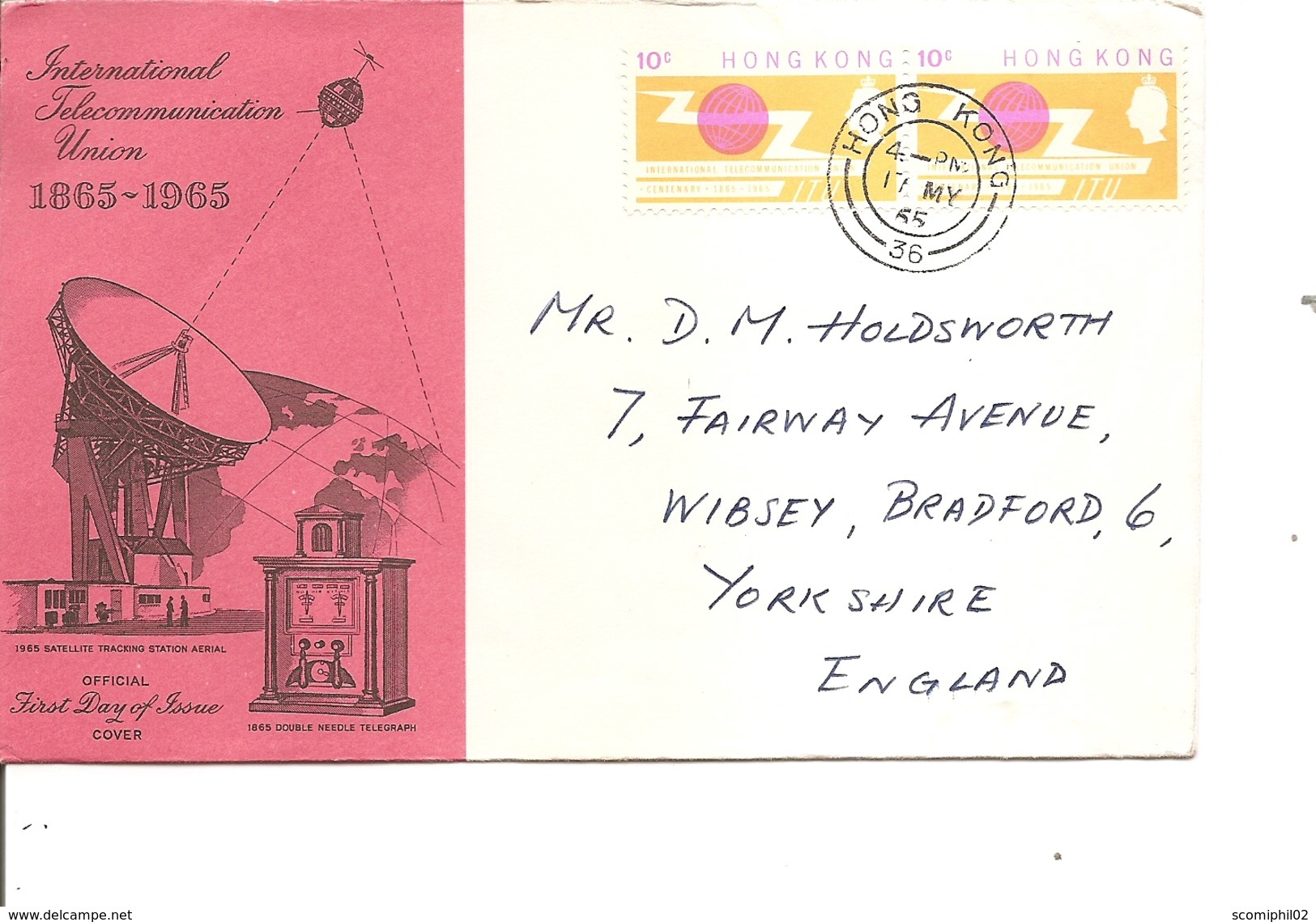 Hong-Kong ( Lettre En Premier Jour De 1965 De HongKong Vers La Grande-Bretagne à Voir) - Lettres & Documents
