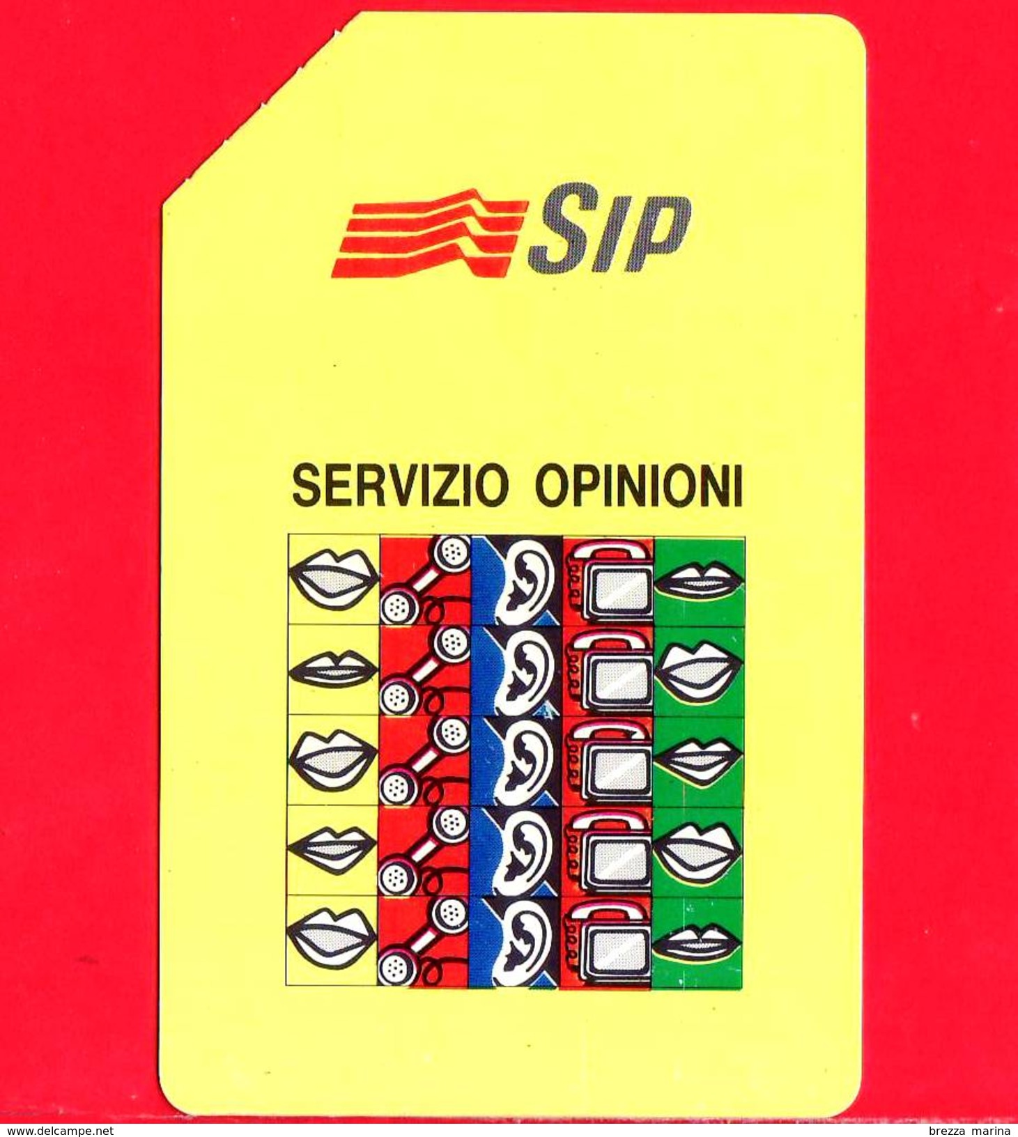 ITALIA - Scheda Telefonica - SIP - Usata - Servizio Opinioni - C&C 2245 - Golden 188 - Publiques Spéciales Ou Commémoratives