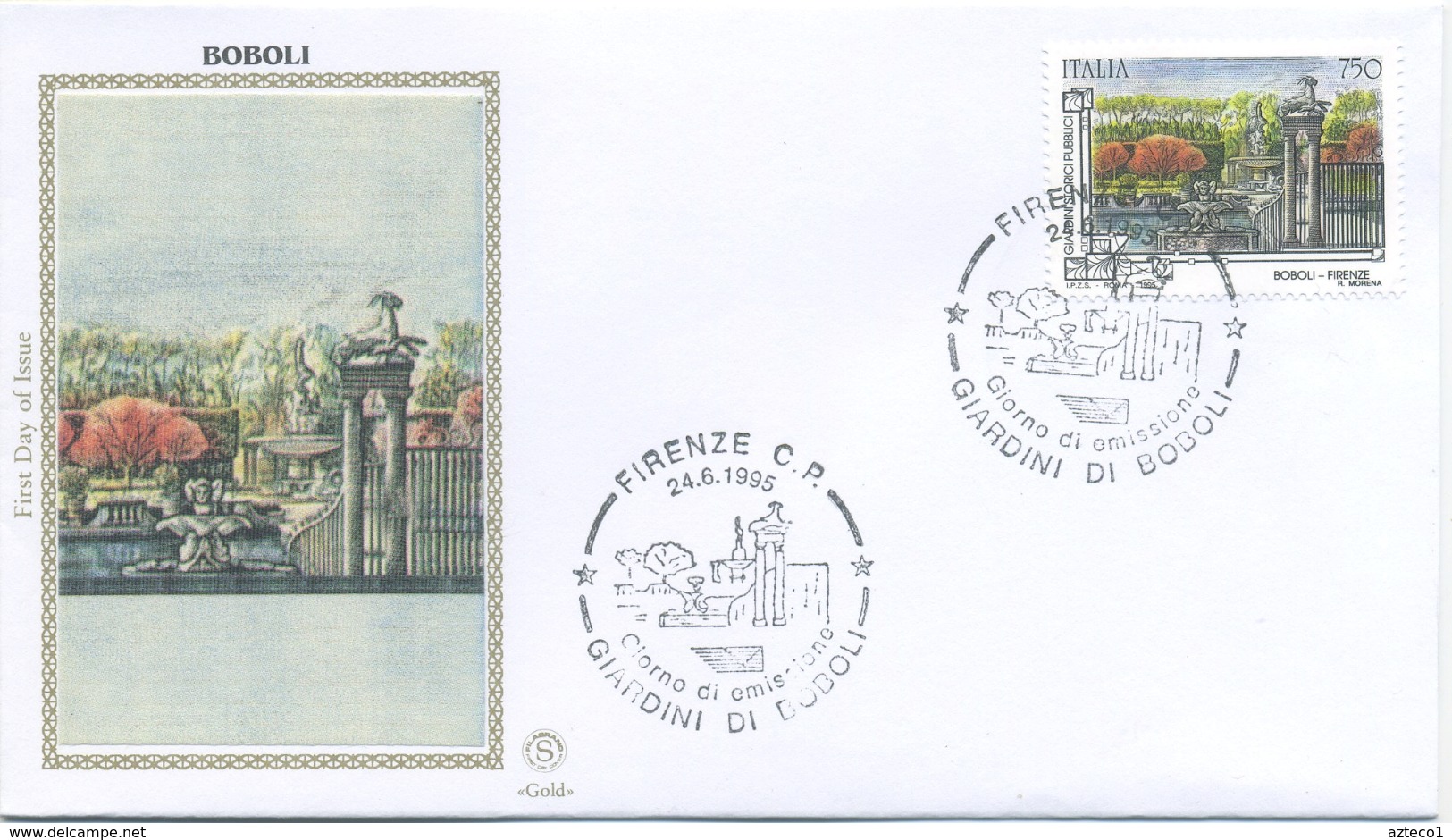 ITALIA - FDC  FILGRANO GOLD 1995 - I GIARDINI STORICI - ANNULLO SPECIALE - FDC