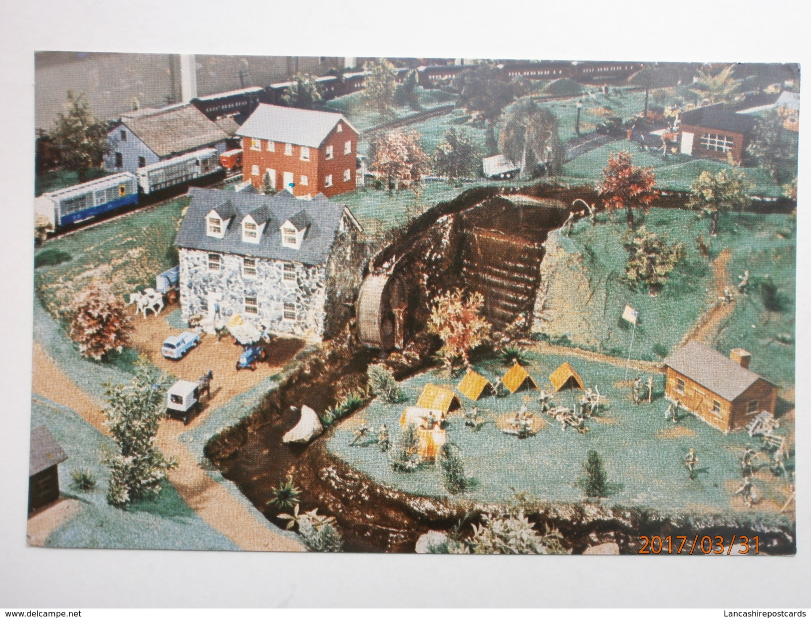 Postcard Scouts By The Old Mill Stream Traintown USA Choo Choo Barn My Ref B11022 - Scouting