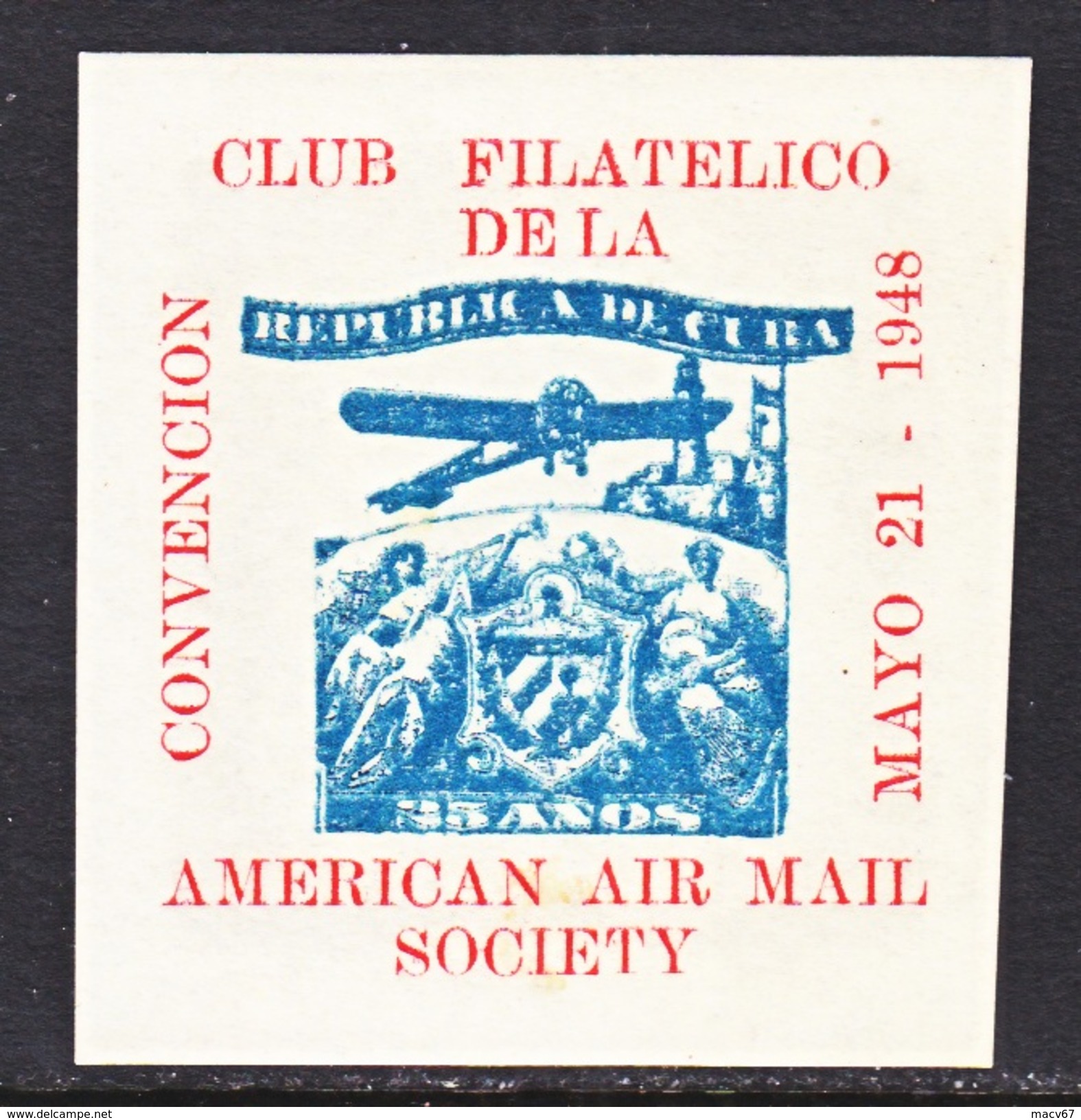 UBA  CLUB  FILATELICO DE LA  CUBA  IN  E.E.U.U. **  1948 - Used Stamps