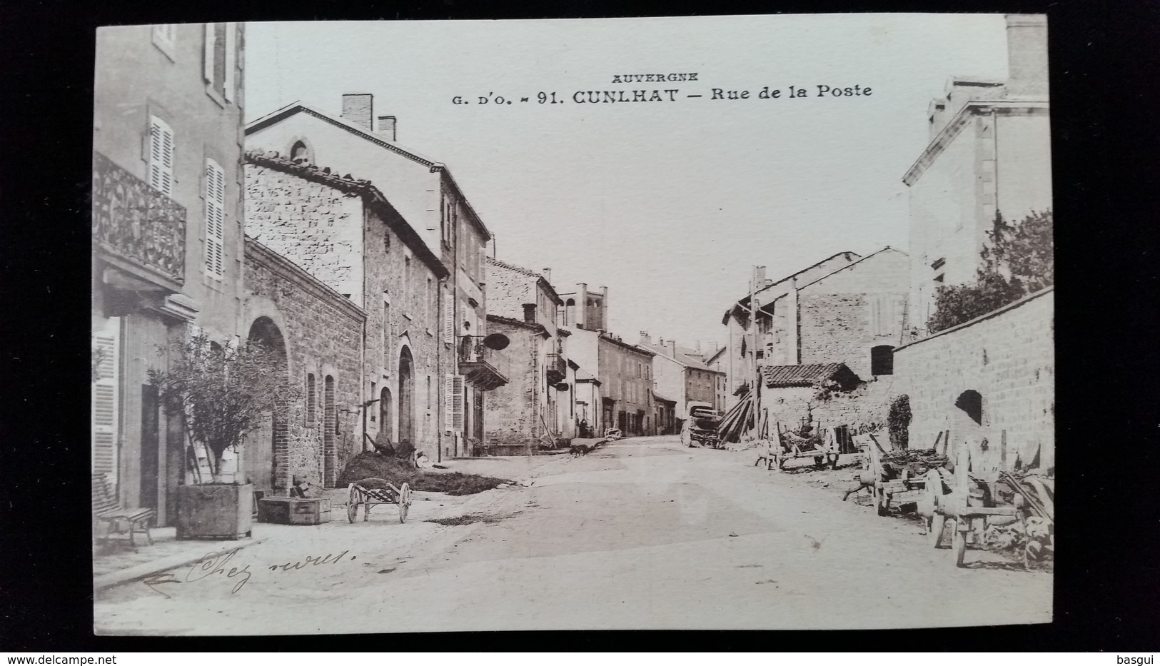 CPA Cunlhat Rue De La Poste - Cunlhat