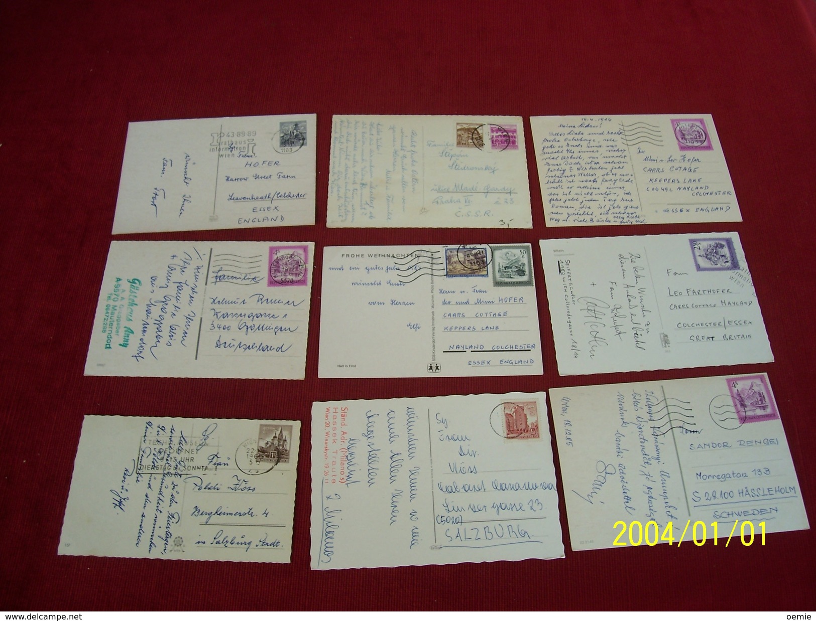 LOT DE 27 CARTES FETE DE PAQUE  ET NOEL EN  D'AUTRICHE  TOUS  VOYAGES AVEC TIMBRES - Other & Unclassified