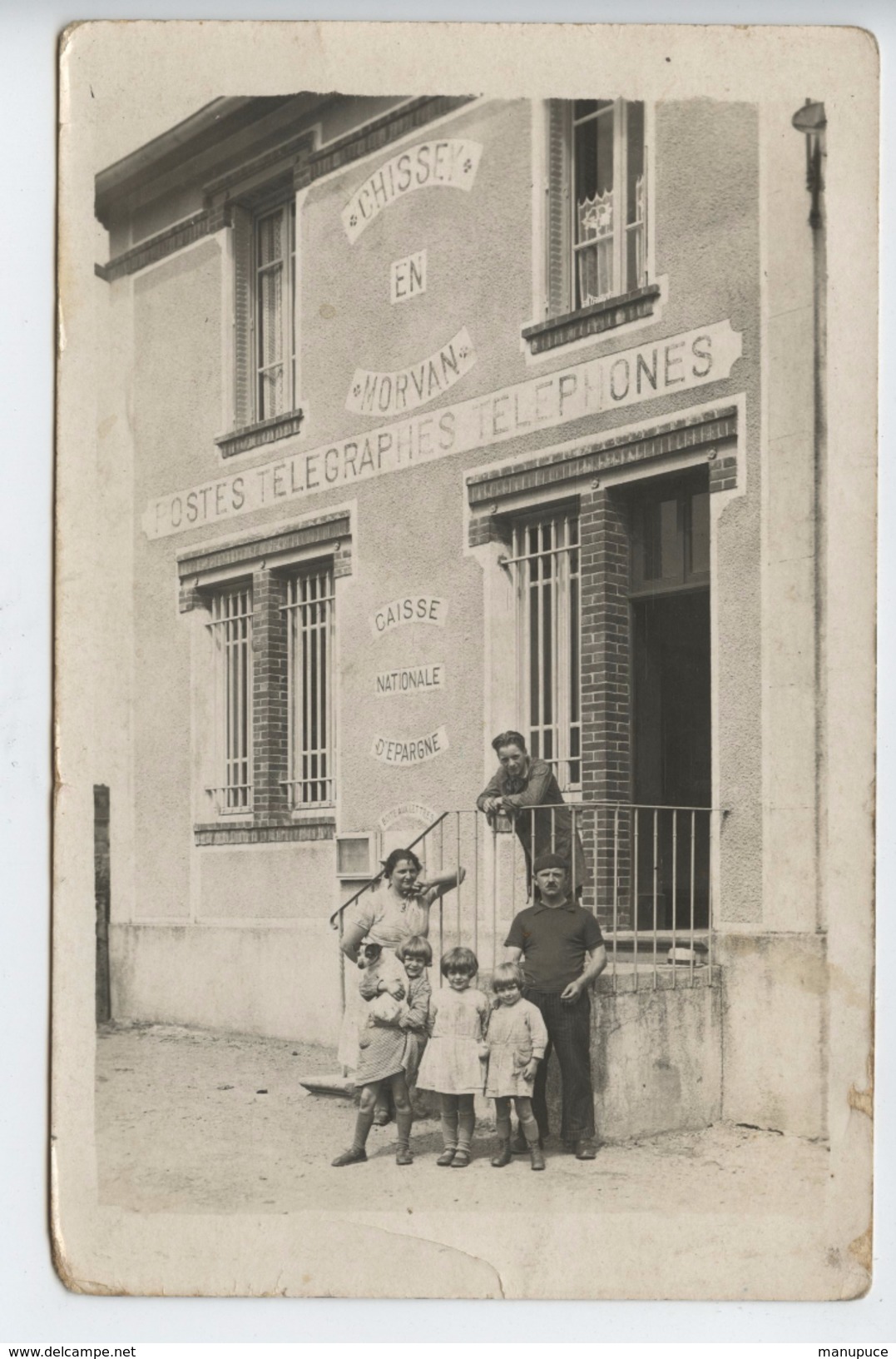 Carte Photo Chissey En Morvan Postes Telegraphes Telephones - Autres & Non Classés