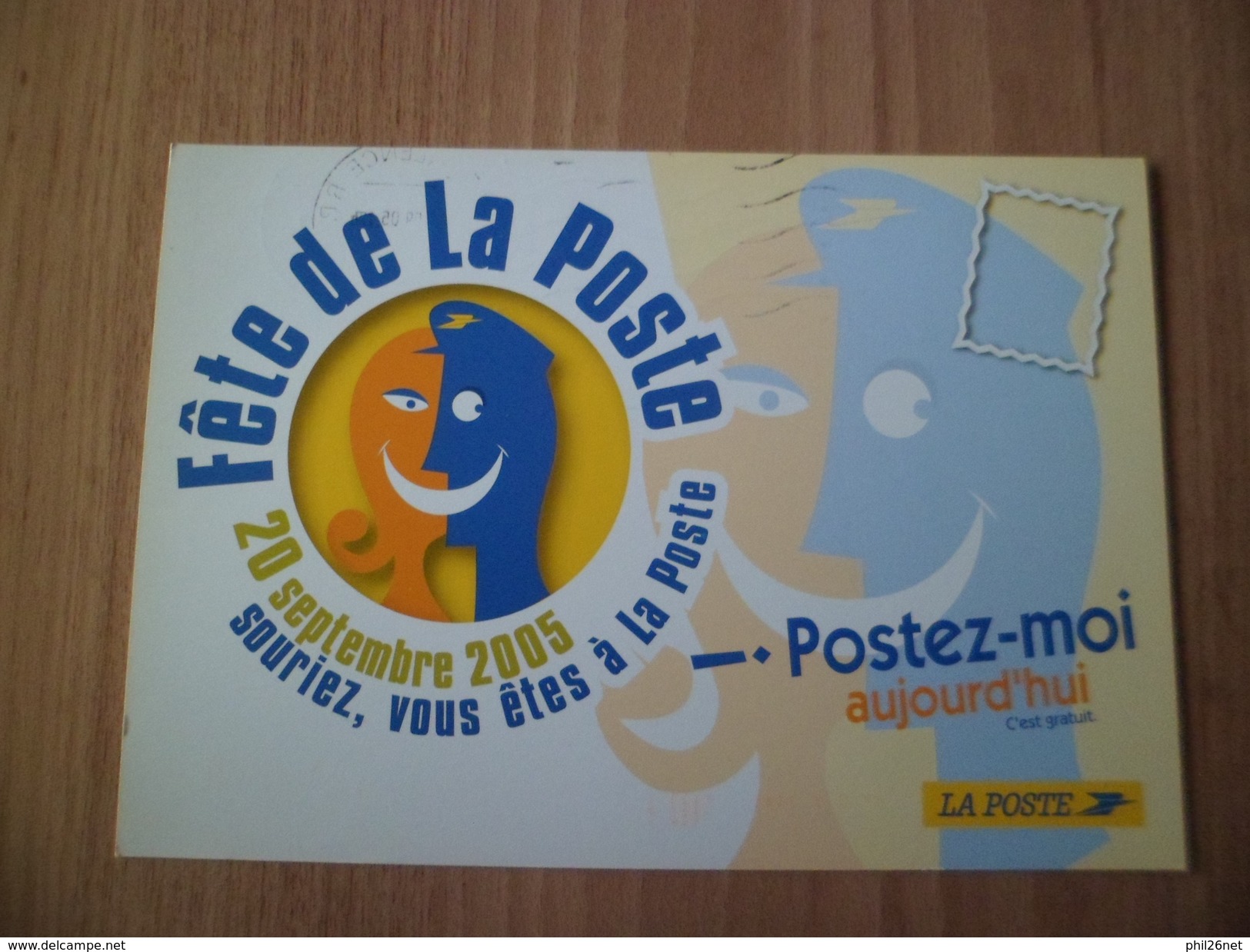 Carte Fête La Poste Loire Vallée Du Rhône Franchise Temporaire Dans La Drôme 20/09/2005 Circulée Valence 20/09/2005   TB - Civil Frank Covers