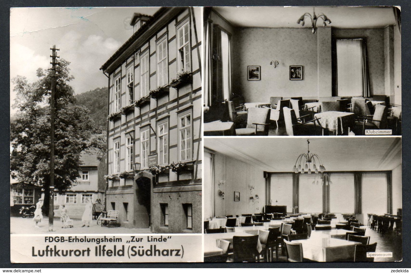 2204 - Alte Ansichtskarte - Ilfeld - FDGB Erholungsheim - Zur Linde - Innenansicht 1959 Sonderstempel - Nordhausen