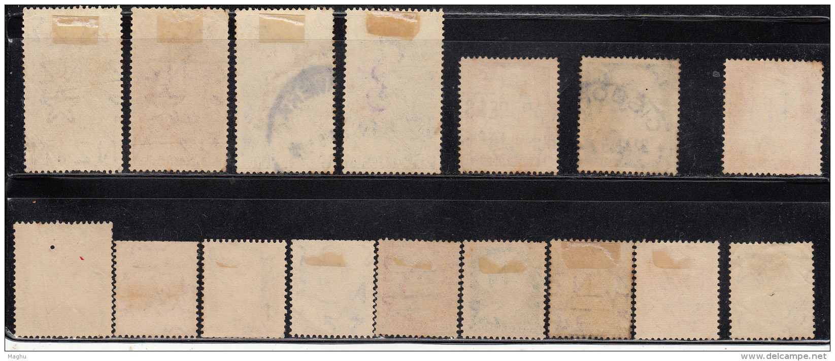 Complete Set Used QEII,  New Zealand 1953, (9d Cond., Pin Hole) As Scan - Postal Fiscal Stamps