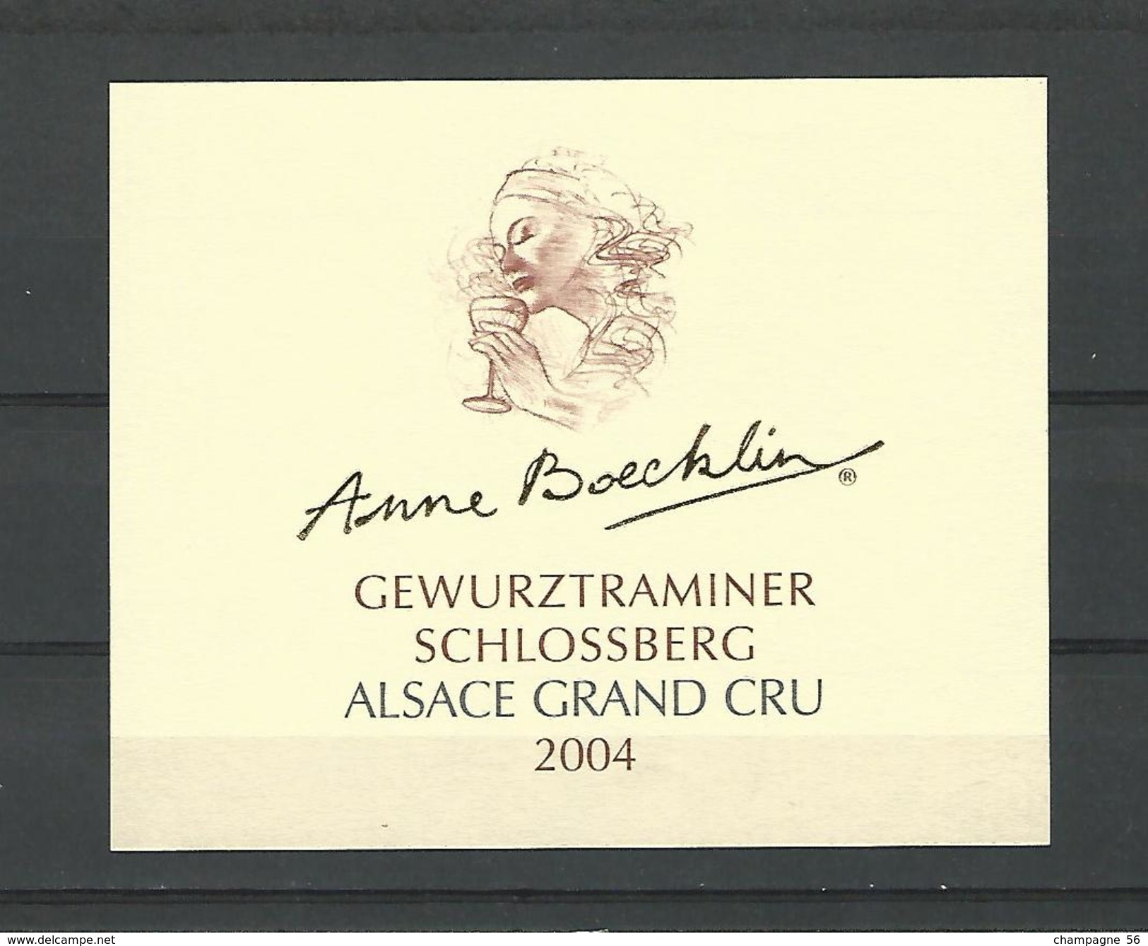 2004 VIN D'ALSACE  ANNE BOECKLIN GEWURZTRAMINER SCHLOSSBERG  GRAND CRU KIENTZHEIM KAYSERBERG  NEUF QUALITÉ - Gewurztraminer