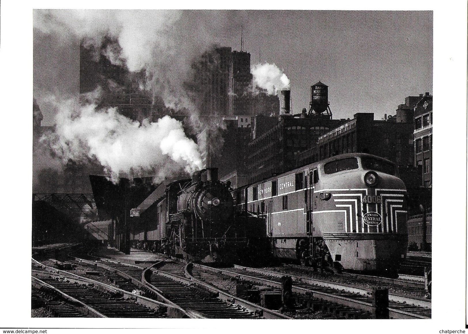 PHOTO PHOTOGRAPHE TRANSPORT CHEMIN DE FER  TRAIN A VAPEUR ANDREAS FEININGER NEW-YORK CENTRAL 1948 PH 985 - Autres & Non Classés