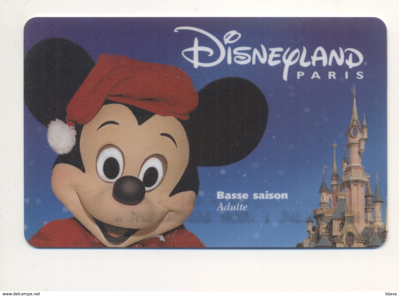 FRANCE Disney Passport Pass Ticket Disneyland Paris Mickey Mouse Basse Saison - Autres & Non Classés