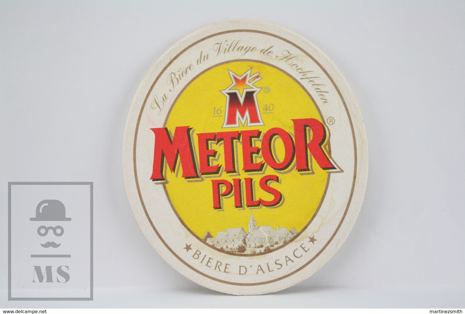 Vintage Beer Advtg Mat/ Coaster - Meteor Pils - Biere D'Alsace - Portavasos