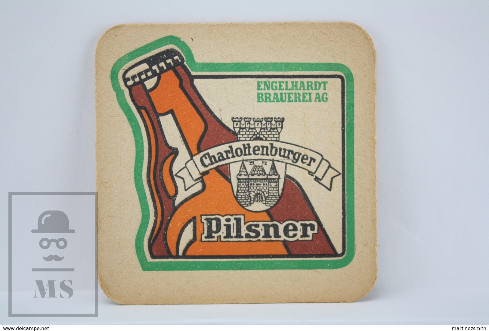 Vintage Beer Advtg Mat/ Coaster - Charlottenburger Pilsner - Engelhardt Brauerei - Portavasos