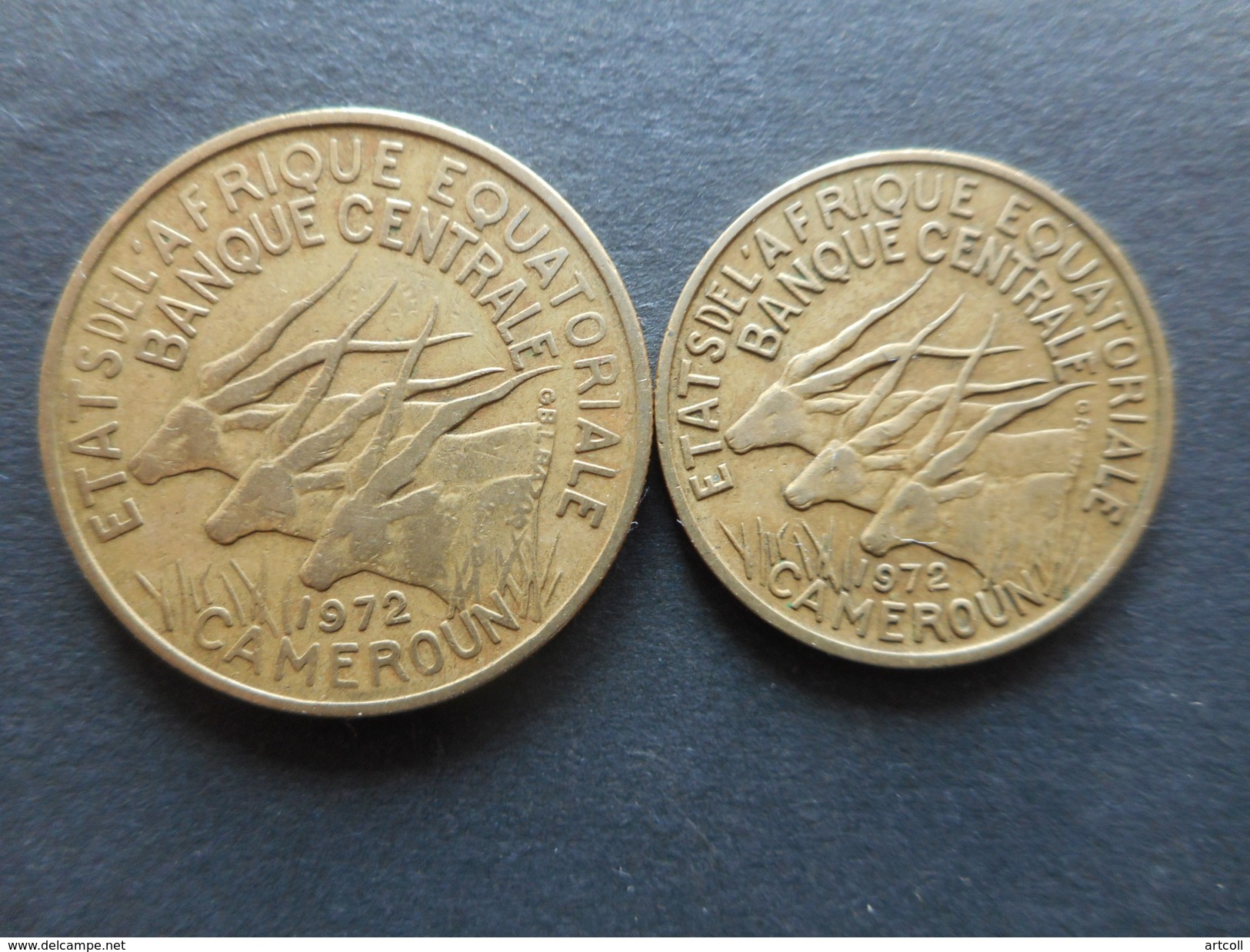 Equatorial African States 10,25 Francs 1972 (Lot Of 2 Coins) - Centrafricaine (République)