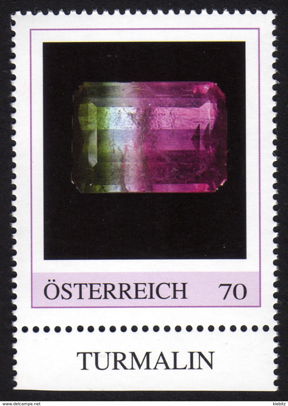 ÖSTERREICH 2015 ** TURMALIN - Edelstein, Mineralien - PM Personalized Stamp MNH - Mineralien