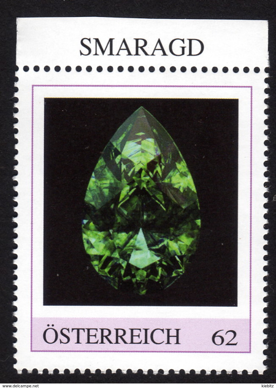 ÖSTERREICH 2015 ** SMARAGD - Edelstein, Mineralien - PM Personalized Stamp MNH - Mineralien