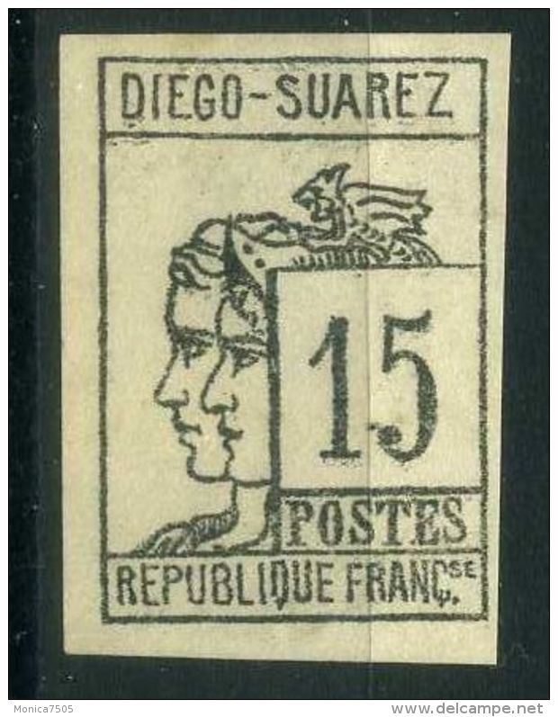 DIEGO-SUAREZ ( POSTE ) : Y&amp;T  N°  8   FAUX  ?, TIMBRE  NEUF  FAUX  POUR  REMPLIR  UNE  CASE  , A  VOIR . - Neufs