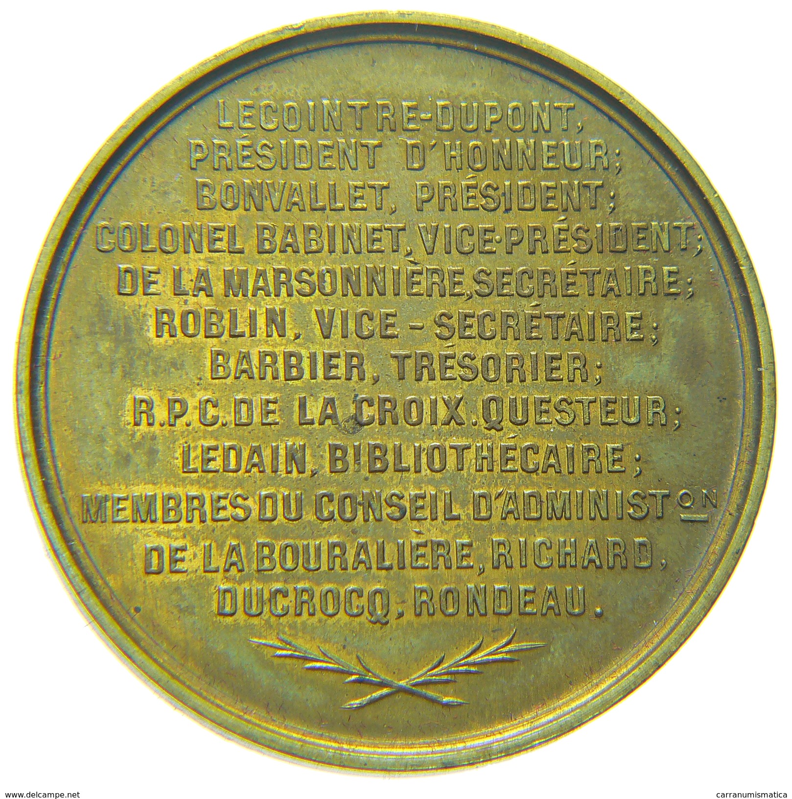 MEDAILLE De La Societé Des ANTIQUAIRES De L' OUEST - Cinquantenaire / 50re Et CONGRES Du 1884 - Bronze - Professionali / Di Società