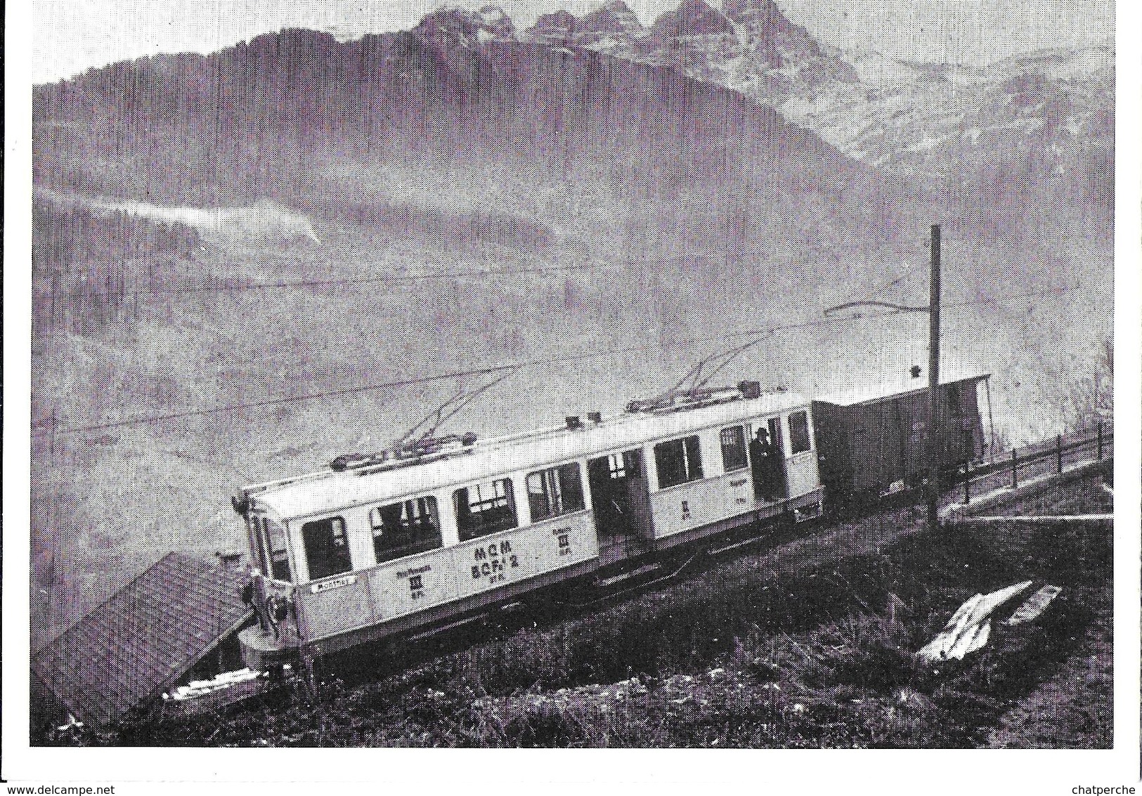 TRANSPORT TRAIN CHEMIN DE FER MONTHEY CHAMPERY  MORGINS AUTOMOTRICE BCFE . EDIT.  REVUE AMIS DU RAIL - Matériel