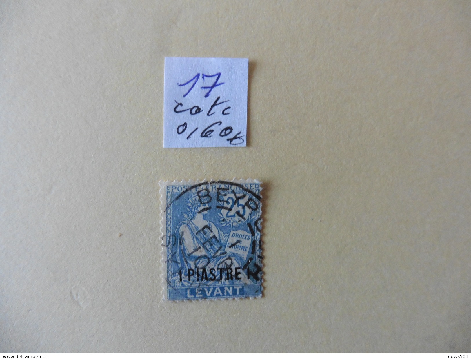 Levant :timbre N°17  Oblitéré - Oblitérés
