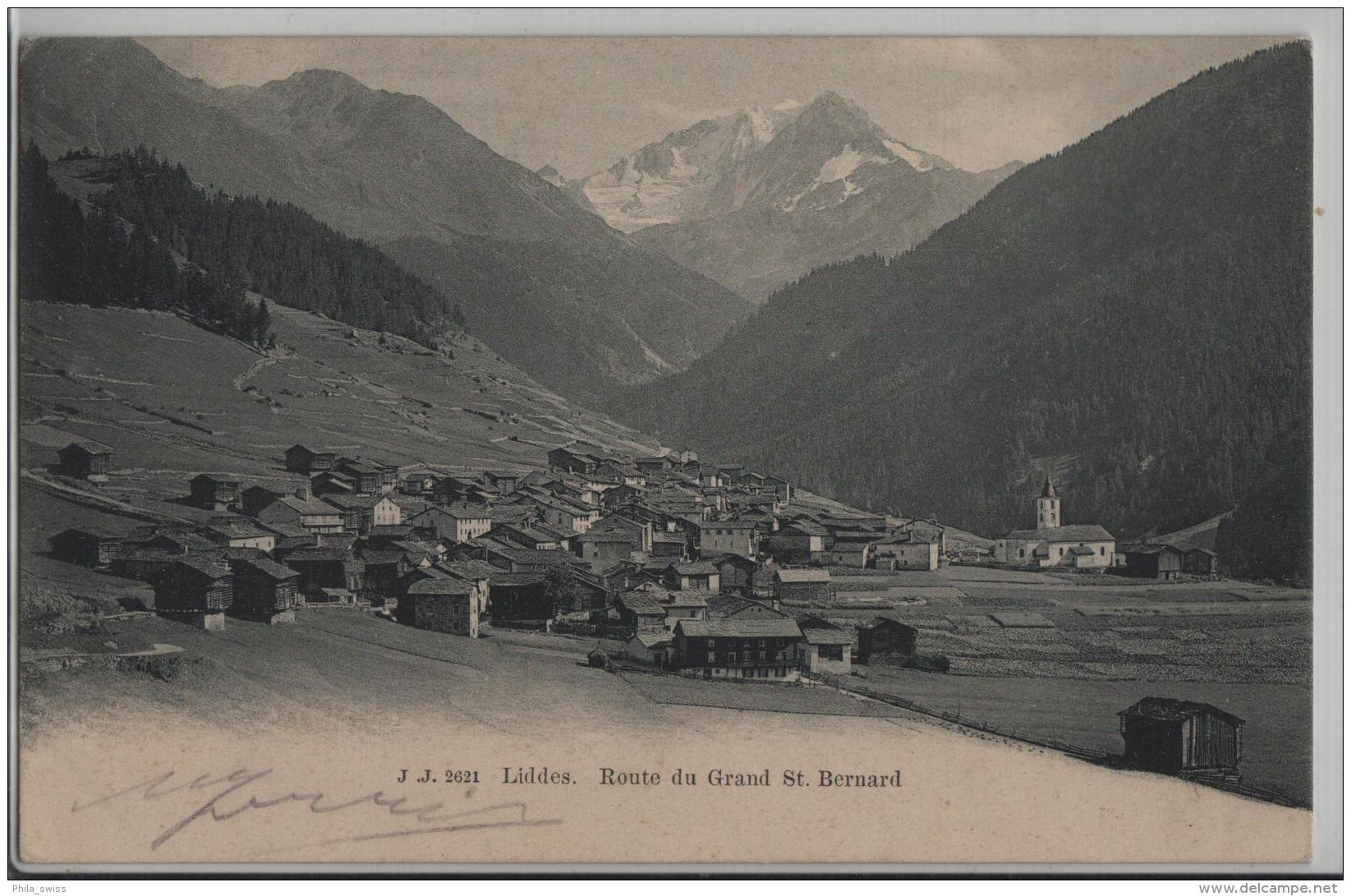 Liddes - Route Du Grand St. Bernard - Photo: Jullien Freres No. 2621 - Liddes