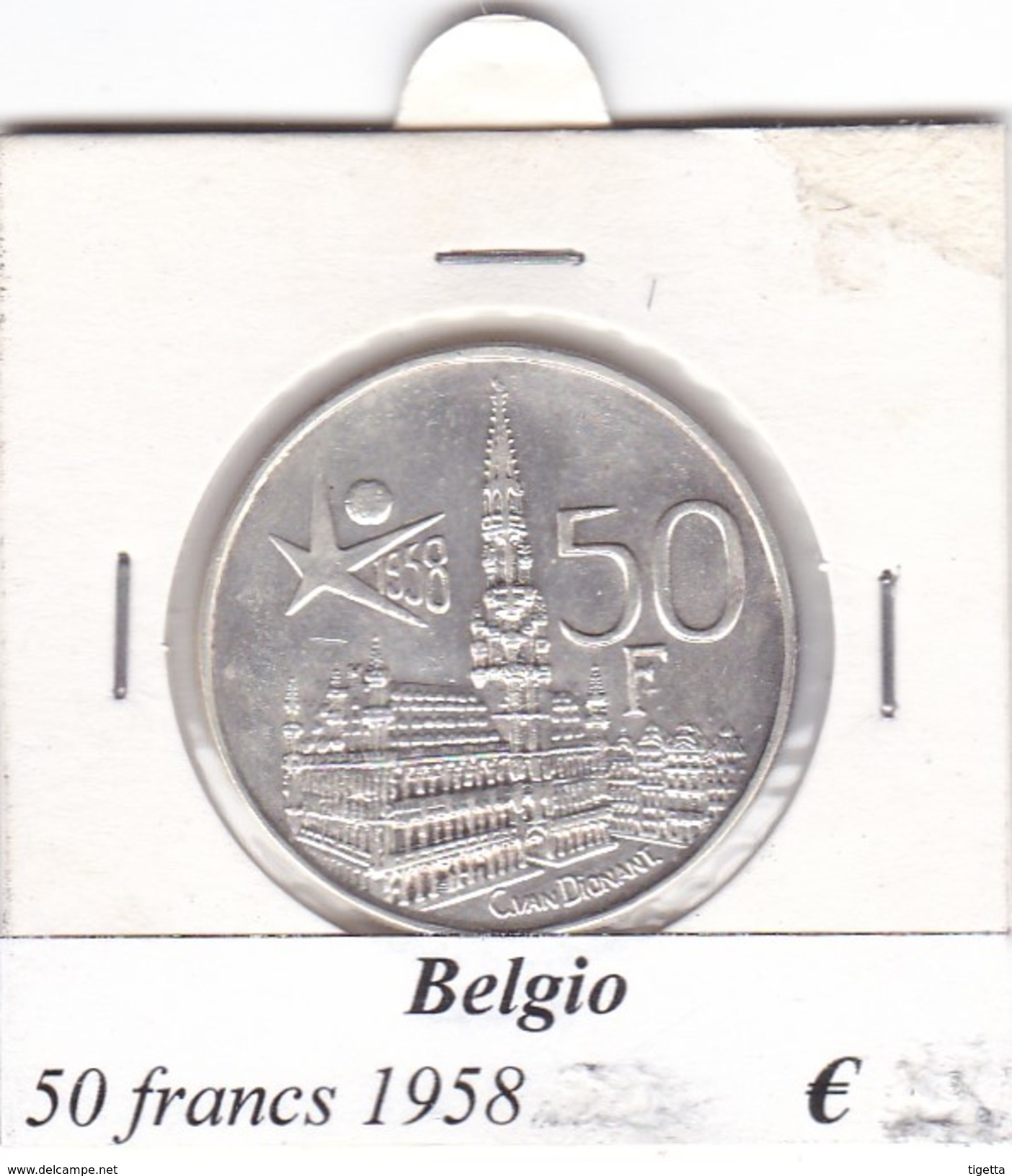 BELGIO   50 FRANCS 1958  COME DA FOTO - 50 Francs