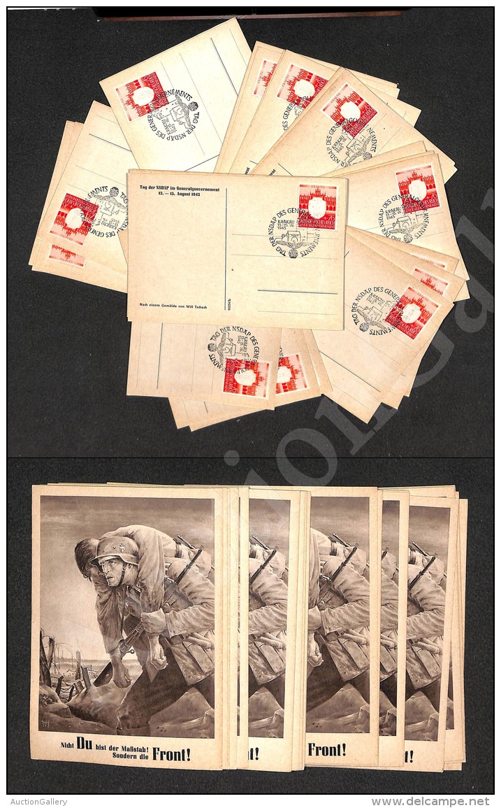 General Gouvernament - 1943 - Tag Der NSDAP - 25 Cartoline Tutte Uguali Con Annullo Speciale - Other & Unclassified