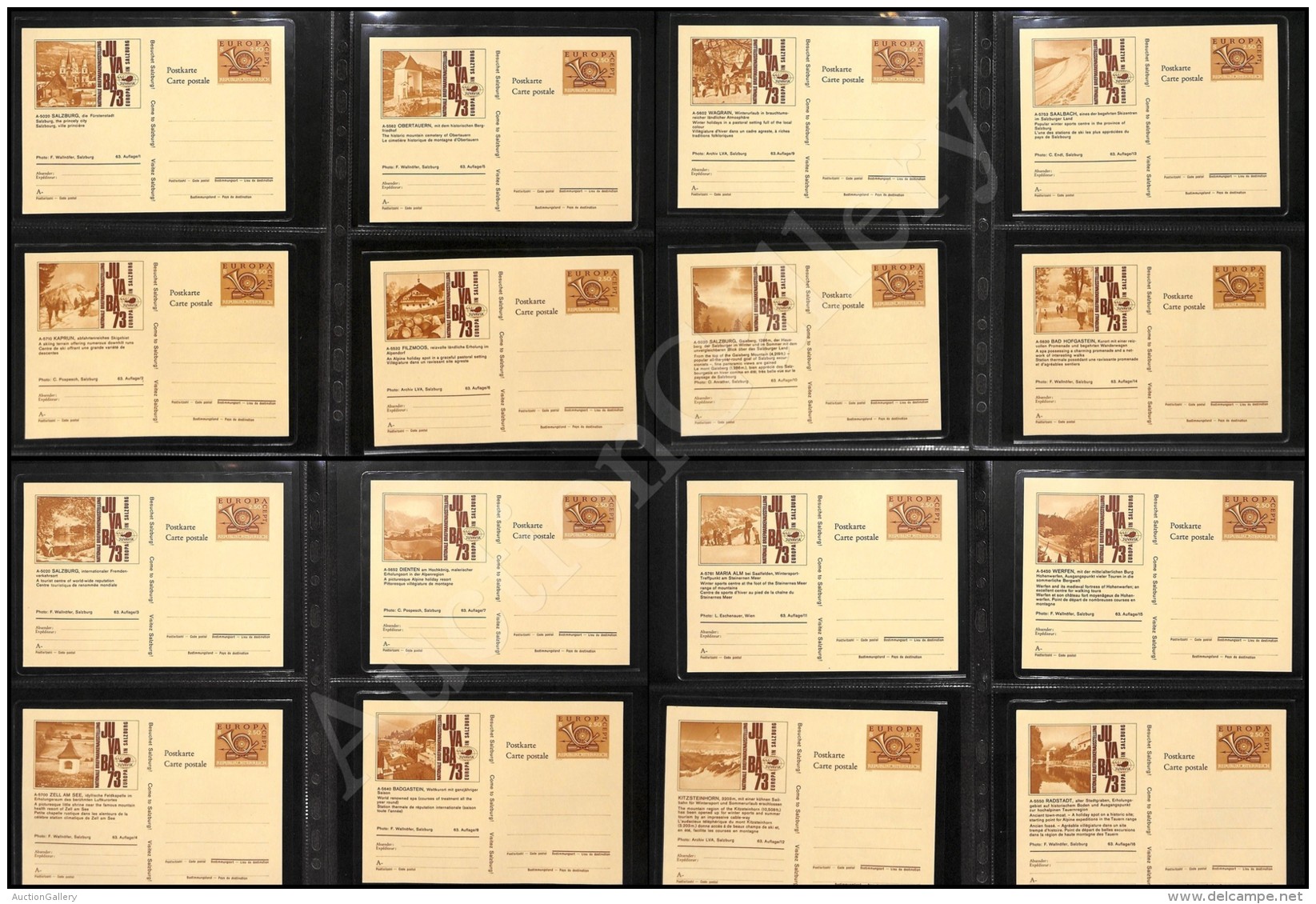 EUROPA CEPT - Austria - Interi Postali - 1973 - Le 16 Cartoline Postali Nuove In Album - Other & Unclassified