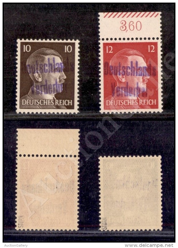 Germania - 1945 - Deutschlands Verderber (25 + 26) - 2 Valori Nuovi Con Gomma Integra - Sturm - Other & Unclassified