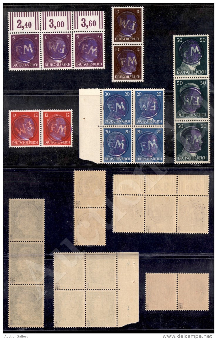 Germania - 1945 - Fredersdorf - FM - Tete Beche - 5 Diversi Valori (due Coppie + Due Striscie Di Tre + Una... - Other & Unclassified