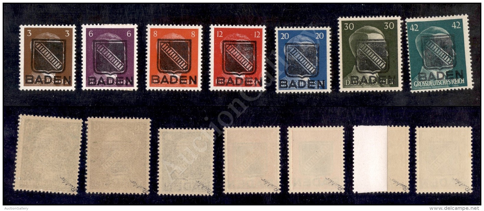 Germania - 1945 - Baden - 7 Valori Diversi Nuovi Con Gomma Integra - Richter - Sonstige & Ohne Zuordnung