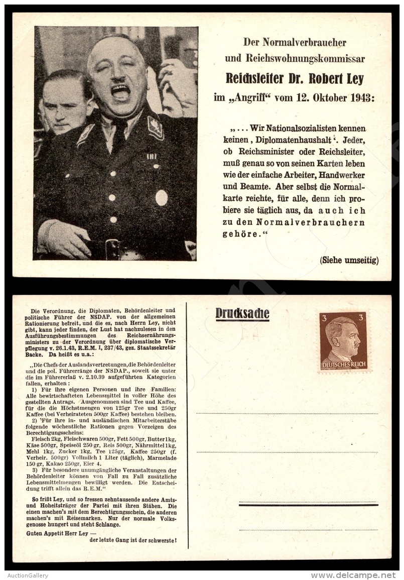 Germania - Falso Di Propaganda - Cartolina (Karte I) Con 3 Pfennig (23) Nuova - Cert. Pieles BPP - Sonstige & Ohne Zuordnung