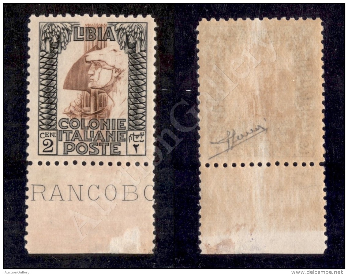 Libia - 1926 - 2 Cent (59) Nuovo Con Gomma  Integra - Ottimamente Centrato - Sorani (3.000) - Other & Unclassified
