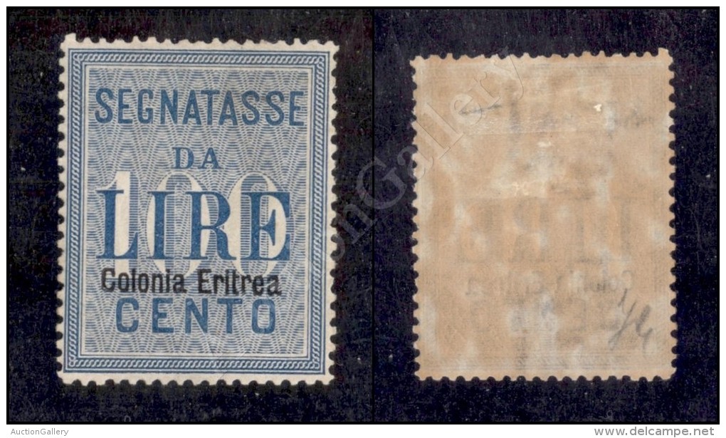 Eritrea - 1903 - 10 Lire (13 - Segnatasse) Nuovo Con Gomma - Ottimamente Centrato (1.200) - Other & Unclassified