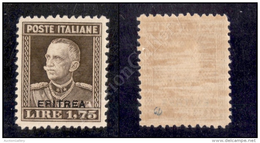 Eritrea - 1929 - 1,75 Lire (137) Nuovo Con Gomma - Ottima Centratura (700) - Autres & Non Classés
