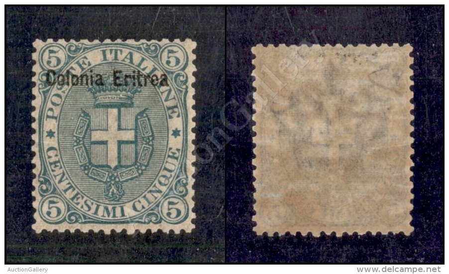Eritrea - 1893 - 5 Cent (3) Nuovo Con Gomma Integra - Ottima Centratura - Diena (1.650) - Other & Unclassified