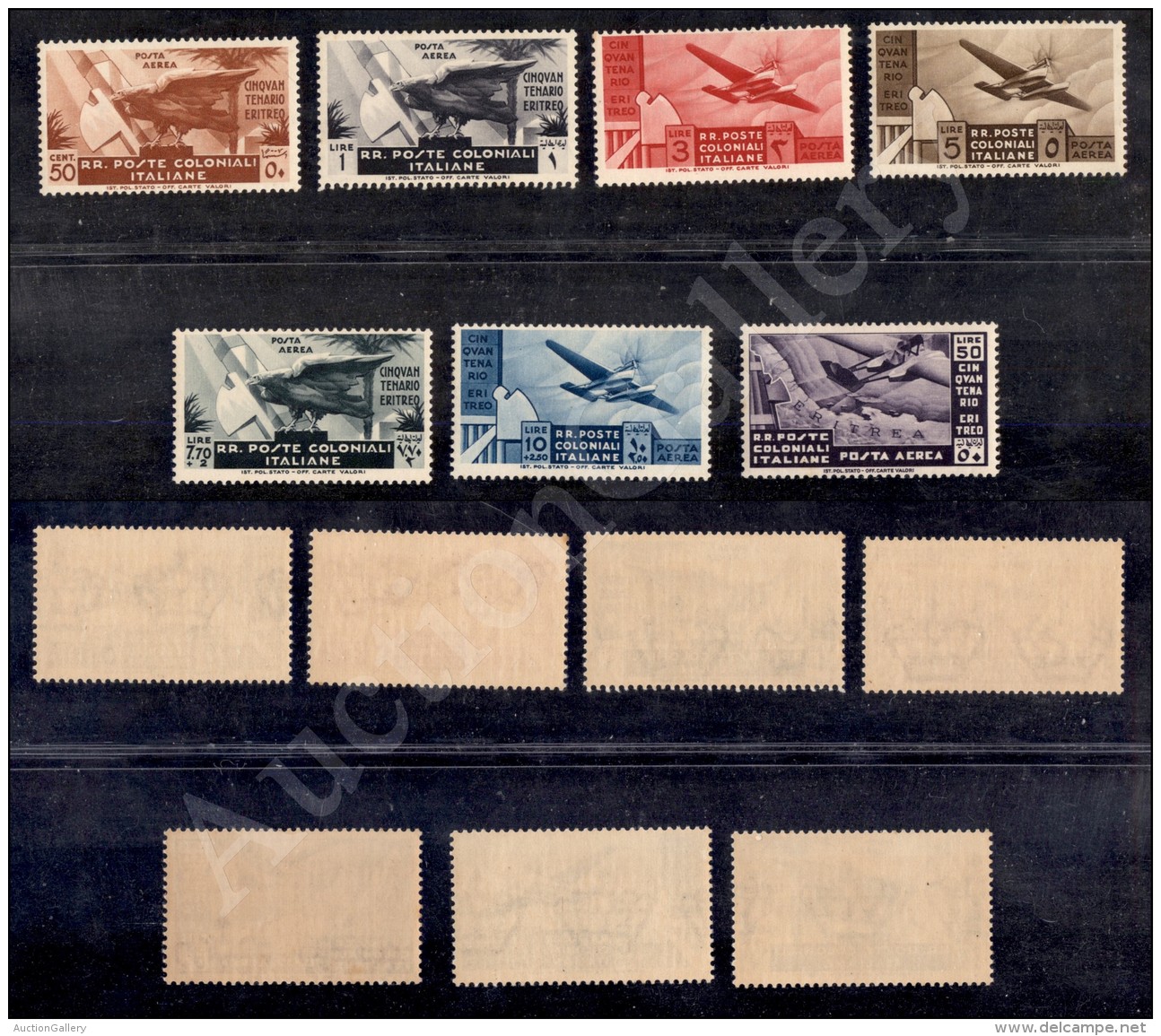 Emmissioni Generali - 1933 - Posta Aerea (15/21) - Serie Completa - 7 Valori Nuovi Con Gomma Integra (900) - Other & Unclassified