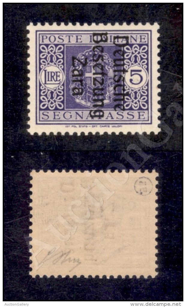 Zara - 1943 - 5 Lire (11 - Segnatasse) Nuovo Con Gomma Integra (2.200) - Other & Unclassified