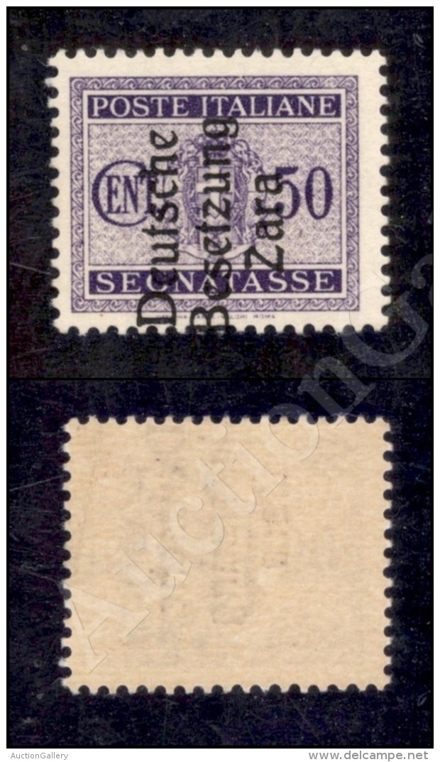 Zara - 1943 - 50 Lire (7c - Segnatasse - Soprastampa Spostata) Nuovo Con Gomma Integra (450) - Other & Unclassified