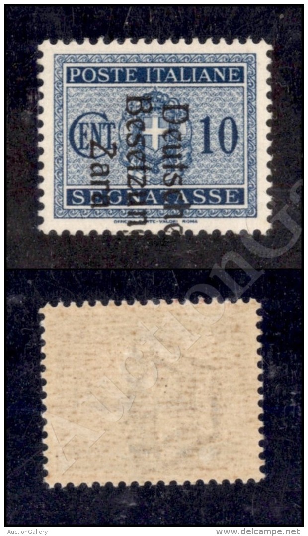 Zara - 1943 - 10 Cent (2bg - Segnatasse) Con Soprastampa Spostata (senza G A Sinistra) Nuovo Con Gomma - Other & Unclassified