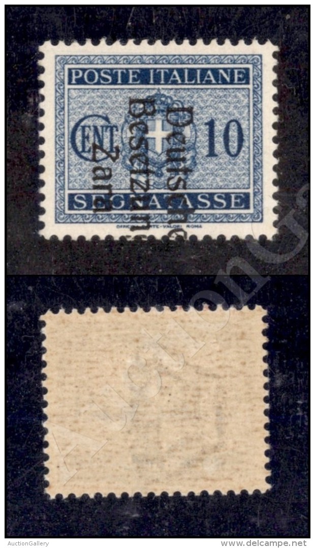 Zara - 1943 - 10 Cent (2bg - Segnatasse) Con Soprastampa Spostata (senza G A Sinistra) Nuovo Con Gomma - Sonstige & Ohne Zuordnung